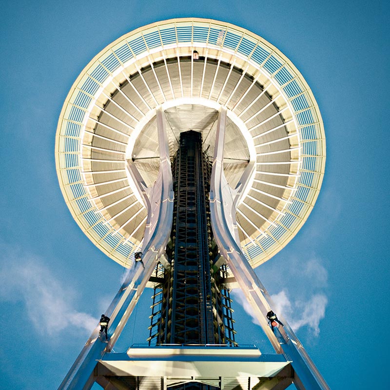 Pressure Washing The Space Needle