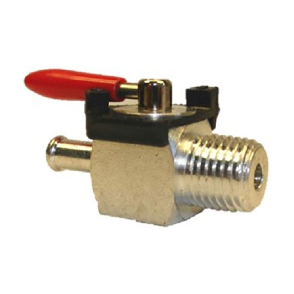 thumbnail image 2 of ScooterX In-Line Fuel Cut Off Valve – 1/4" Silver Petcock For Gasoline, Go Karts 2 of 4